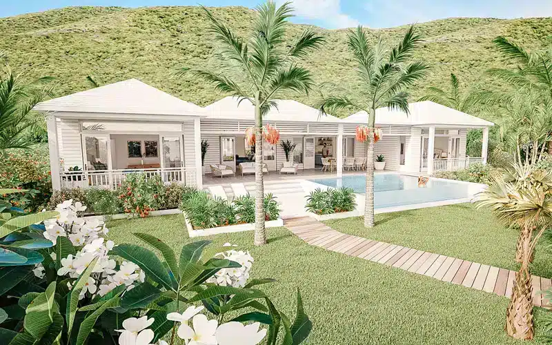 Villas in a new project on the first line from the ocean 2