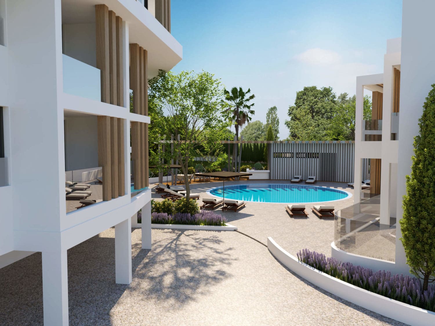 Apartments in a hotel complex with a swimming pool 4