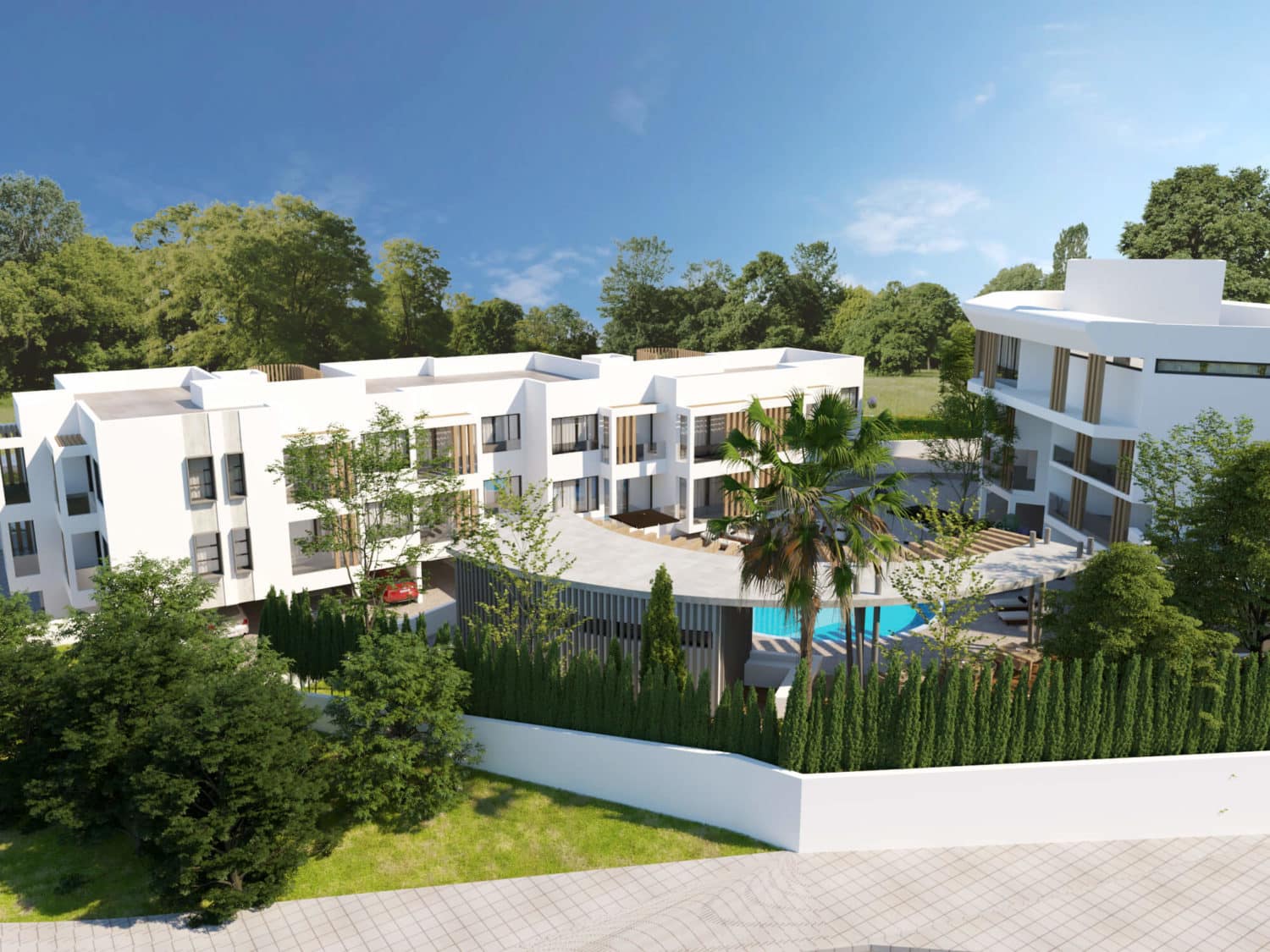 Apartments in a hotel complex with a swimming pool 6