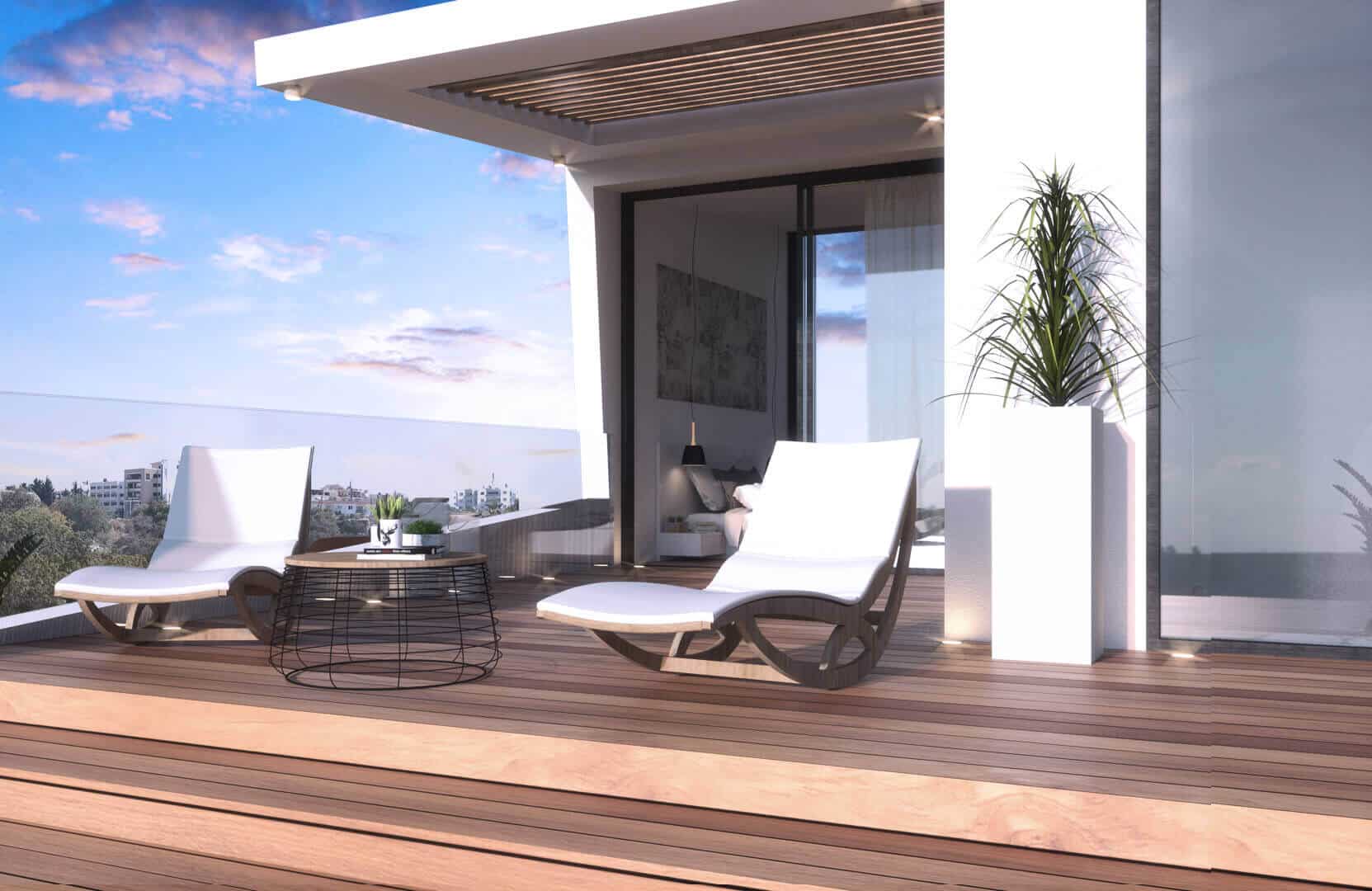 Villas and apartments with sea views in the center of Paphos 15