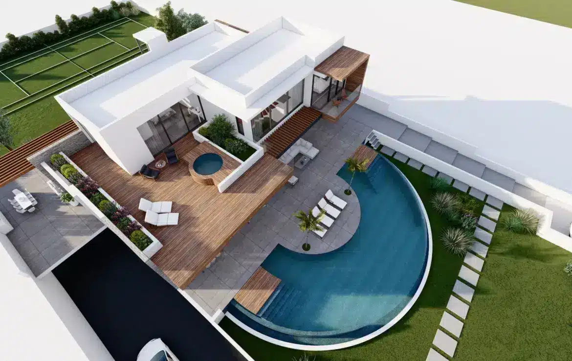 Two-level villa with a large plot on the second coastline 16